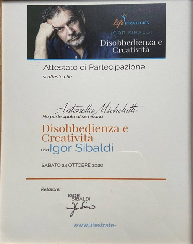 Igor Sibaldi_ Disobbedienza e creatività attestato